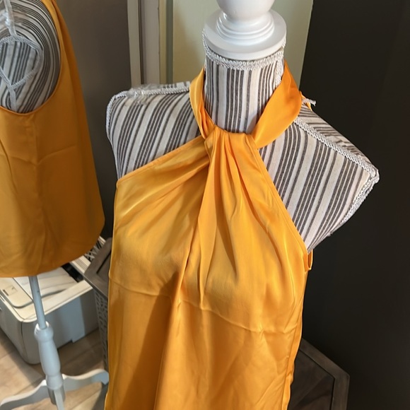 1 hour sale. JOIE, orange halter top, regal looking, large - Picture 2 of 9